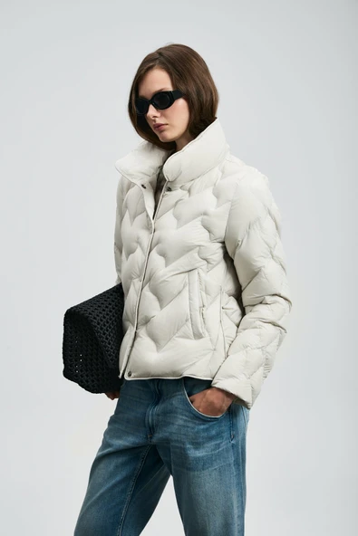 Lufian 122120043 Desert Kaz Tüyü Kadın Mont - Resim 3