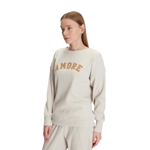 Anıl 11271 Kadın Uzun Kol Sweatshirt ve Pantolon T - 4