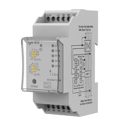 Entes M5652 ELR-30-A Toprak Kaçağı Koruma Rölesi 30mA-30A Oto Reset 220-415VAC/220VDC ürün görseli 1