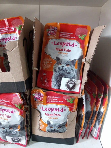 Leopold Kedi Püre Yaş Mama Kuzu Etli 20 ADET - 1