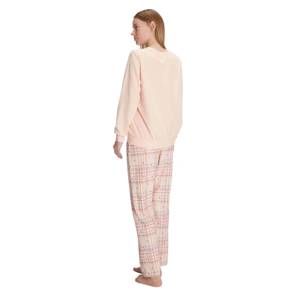 Anıl 11307 Anıl 11307 Pamuklu Kışlık Uzun Kol Kadın Pijama Takım - 3