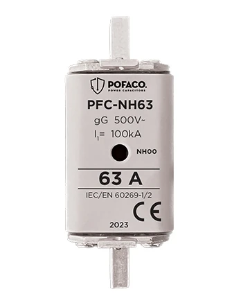 Pofaco PFC-NH63 63A NH 00 Boy Bıçaklı Sigorta ürün görseli 1