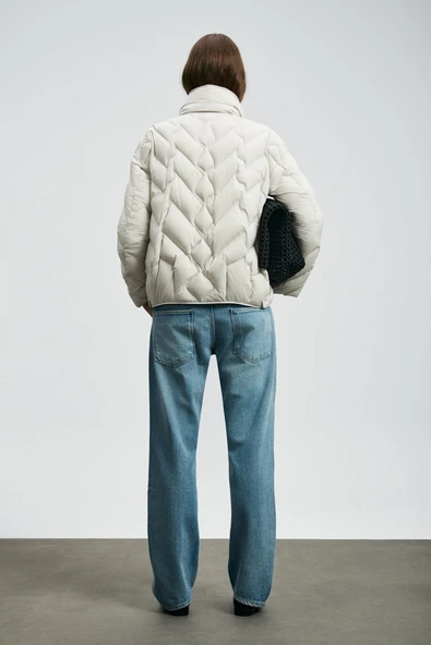 Lufian 122120043 Desert Kaz Tüyü Kadın Mont - Resim 4