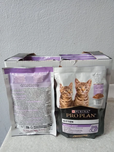 PRO PLAN Yavru Kedi Yaş Mama Sos İçinde Hindi Etli 10 ADET