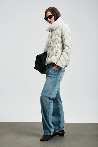 Lufian 122120043 Desert Kaz Tüyü Kadın Mont - Resim 10