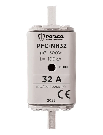 Pofaco PFC-NH32 32A NH 00 Boy Bıçaklı Sigorta ürün görseli 1