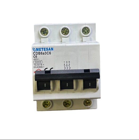 Metesan 3X6A 3kA C Otomatik Sigorta ürün görseli 1
