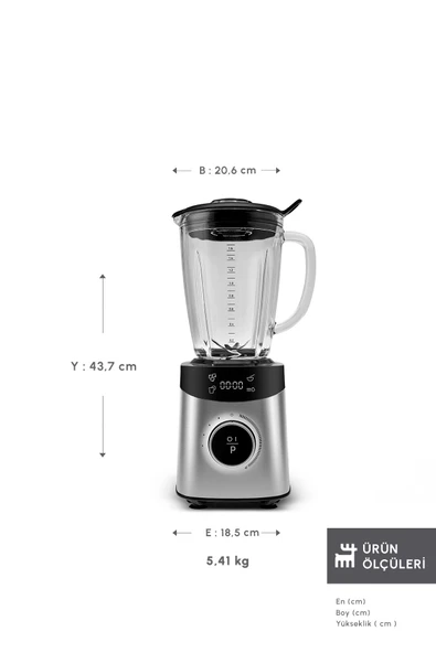 Karaca Dijital Ekran İnox Smoothıe Blender 1800 W - 2