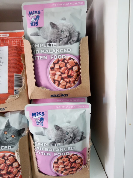 MİSS KİS Yavru Kedi Yaş Mama Tavuklu 20 ADET - 1