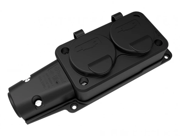 Bemis 1X16A 220V Kauçuk İkili Grup Priz - 1