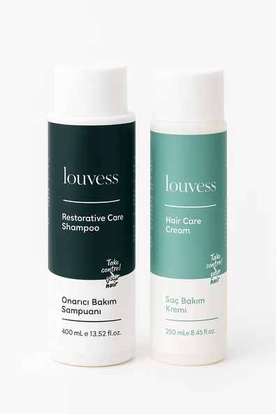 Louvess Onarıcı Bakım Şampuanı & Saç Bakım Kremi İkili Set