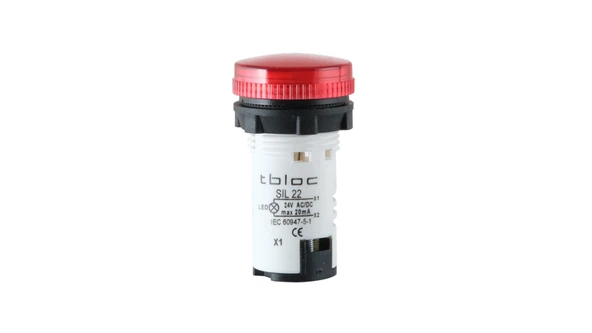 Tbloc SIL22-24 Kırmızı Sinyal Lambası Led 24V - 1
