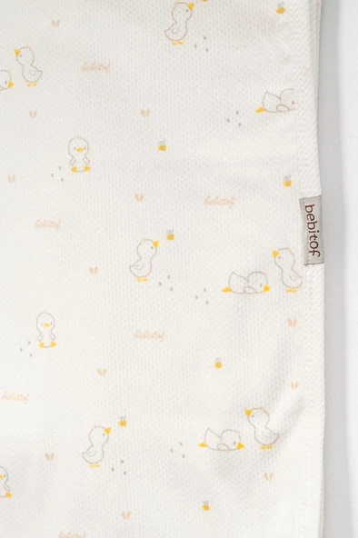 Bebitof %100 Pamuk Sevimli Civciv Desenli 10 Parça Kutulu Yenidoğan Hastane Çıkışı Zıbın Seti BBTF.EKR.10130 - 4