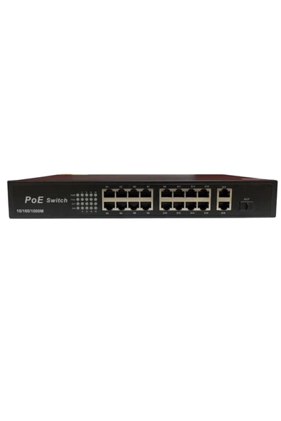 Anunnaki 10316KE 16+2+1 Port Gigabit Poe Switch 16FE+2GE+1SFP IP Kamera Network Poe Gigabit Switch ürün görseli 1