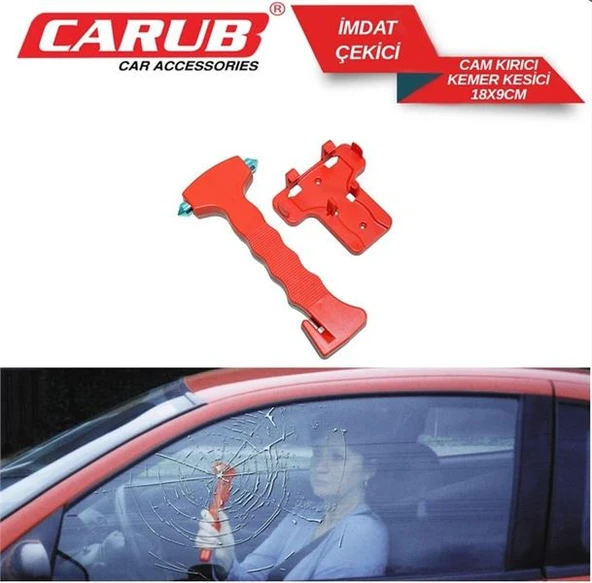 Carub Oto İmdat Çekici Cam Kırıcı+Kemer kesici - 1