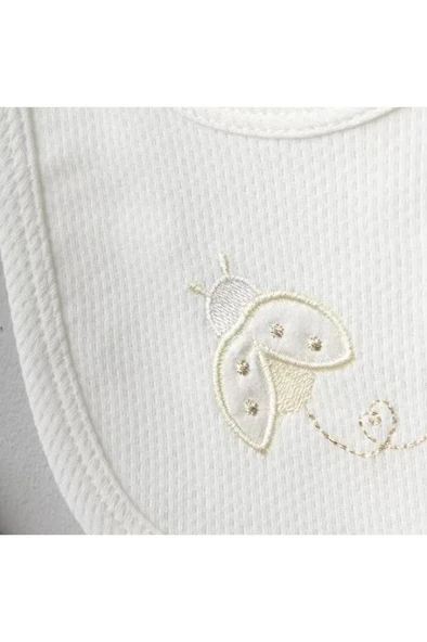 Bebitof %100 Pamuk Sevimli Uğur Böceği Desenli 10 Parça Kutulu Yenidoğan Hastane Çıkışı Zıbın Seti Ekru BBTF.EKR.10122 - 3