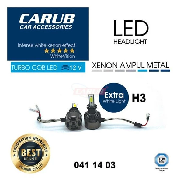 Carub Xenon Led 12V  Turbo C.O.B H3 - 1