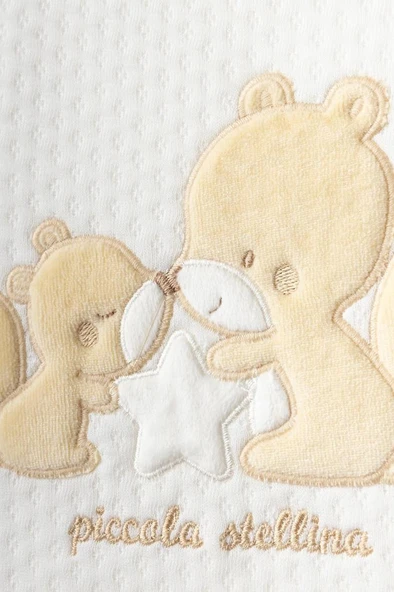 Bebitof %100 Pamuk Sevimli Yıldızlı Sincaplar Desenli 10 Parça Kutulu Yenidoğan Hastane Çıkışı Zıbın Seti Ekru BBTF.EKR.10118 - 4