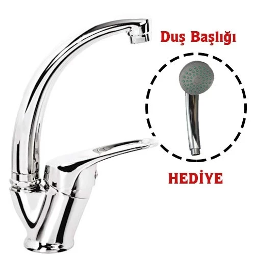 Mix Kuğu Banyo Batarya + Duş Başlığı Hediyeli ürün görseli 1