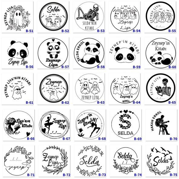 Kişiye Özel Kitap Kurdu Seti - Ahşap Mühür, Madalya ve Kupa Bardak B Serisi - 4