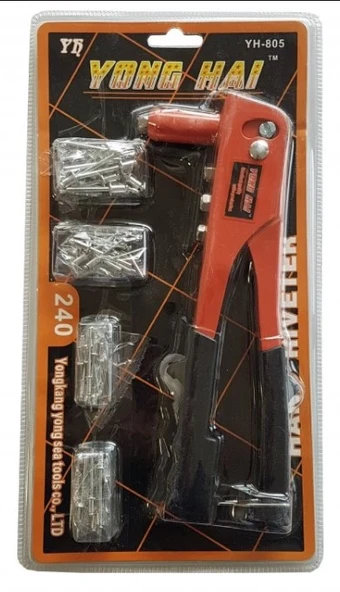 Kalınlık Tek Yönlü El Perçin Tabancası 40 Yedekli Ve 4 Çeşit Perçim - Resim 7