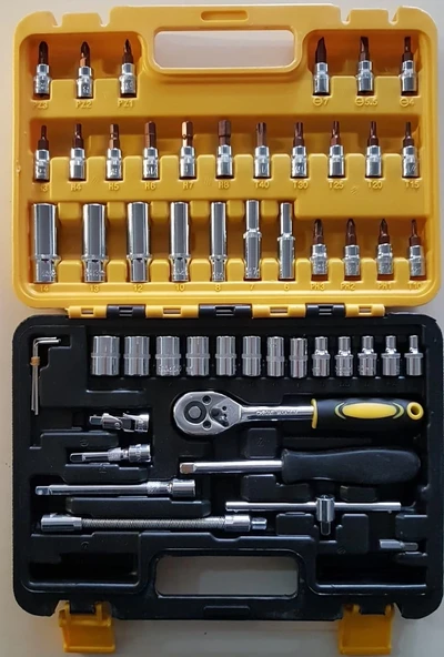 Kutulu 53 Parça Lokma Takımı Araç Tamir Seti Cırcırlı Lokma Seti Takımı ürün görseli 1