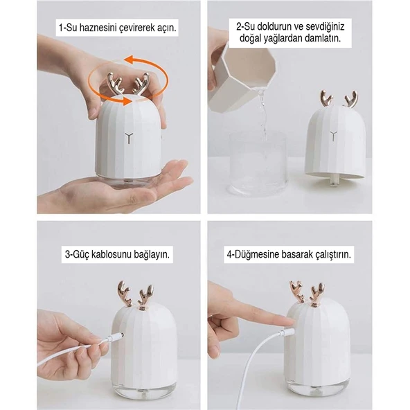Lovely Humidifier Ortam Dezenfeksiyon Ve Şık Buhar Makinesi - Resim 4