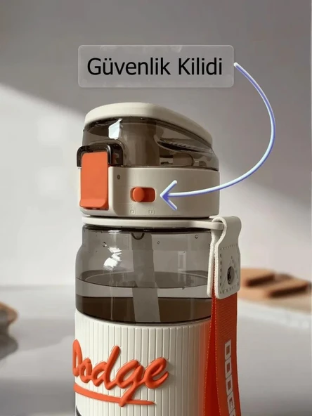 Dodge Su Matarası Tritan Siyah 670Ml - 6