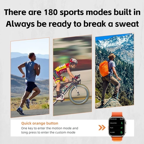 Ws28 Ultra 49mm Siri Tansiyon Ateş Nabız Ölçer Akıllı Saat - Resim 7