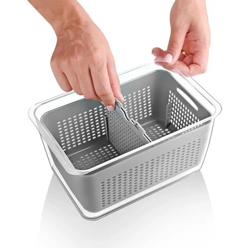 Lossa Süzgeçli Ve Bölmeli Organizer Meyve Sebze Saklama Kabı 5 Lt - Resim 3