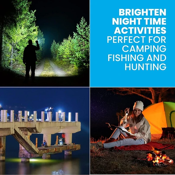 Pilli Parlak Led 5 Mod Ampul Suya Dayanıklı Mini El Feneri - Resim 5