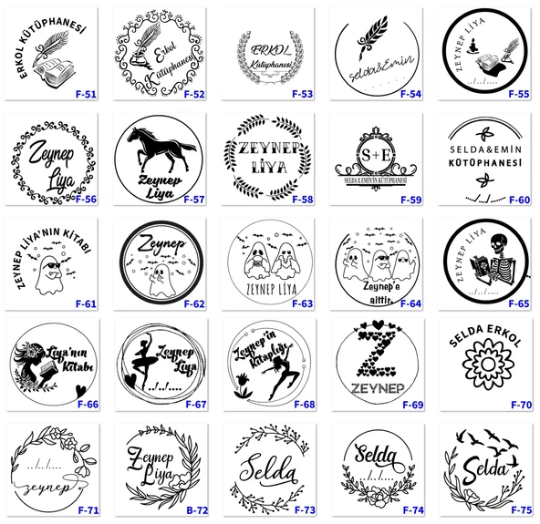 Kişiye Özel İsimli Kitapsever Seti - Ahşap Mühür, Madalya ve Kupa Bardak F Serisi - 4