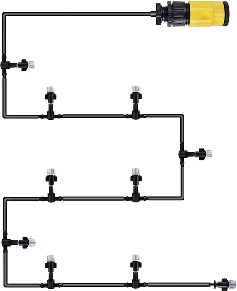 Veranda Sera Havuz Alanları Su Sisi Sistemi Dış Mekan Soğutma Kiti 10 Metre - Resim 8