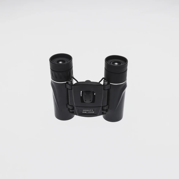 20x21 Nıkula  Cepte Taşımalı Kauçuk Kaplamalı Mini Dürbün  1000m/46m - Resim 2