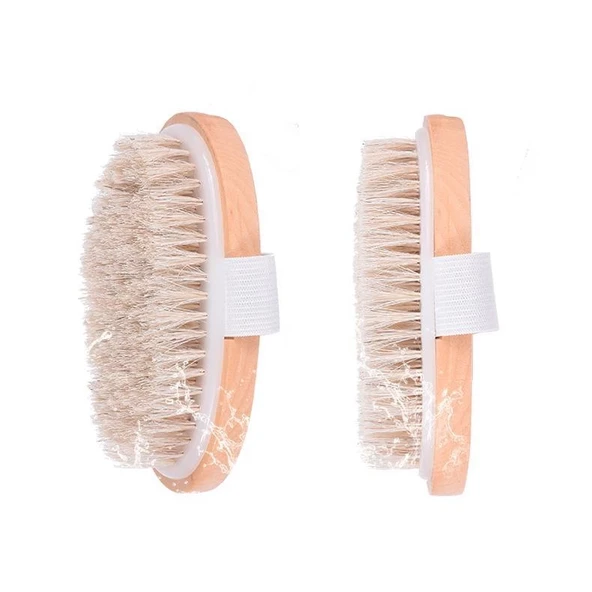 Parlak Ve Pürüzsüz Görünüm Sağlayan %100 Doğal At Kılı Selülit Fırçası (oval) - 2