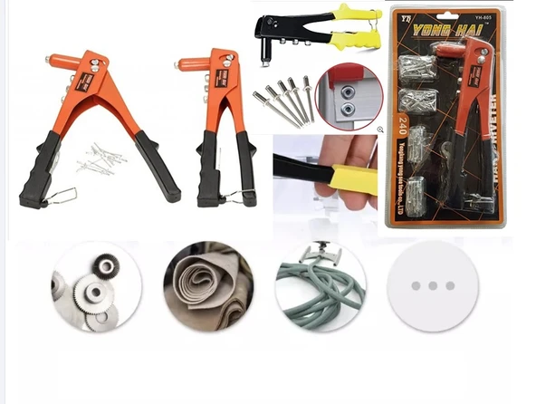 Kalınlık Tek Yönlü El Perçin Tabancası 40 Yedekli Ve 4 Çeşit Perçim ürün görseli 1