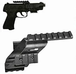 Tabanca İçin   Polimer Naylon  Fener, Lazer  Üst Ray  22mm - Resim 2