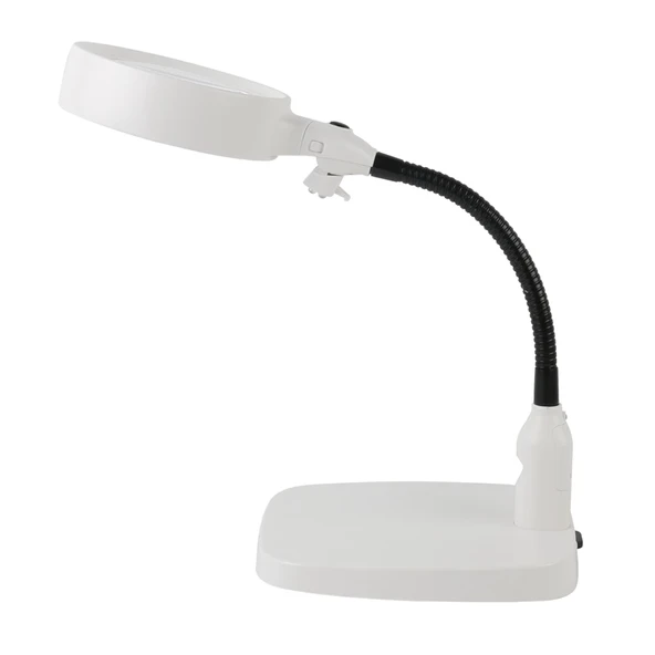 -masaüstü 10x Led Işıklı Büyüteç Okuma El Sanatları Onarım Büyüteç 7765 - Resim 3