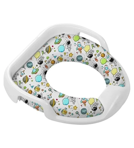 Softy Jumbo Kids Çocuk-bebek Yanlardan Tutmalı Yumuşak Süngerli Klozet Kapağı Adaptörü - Resim 2
