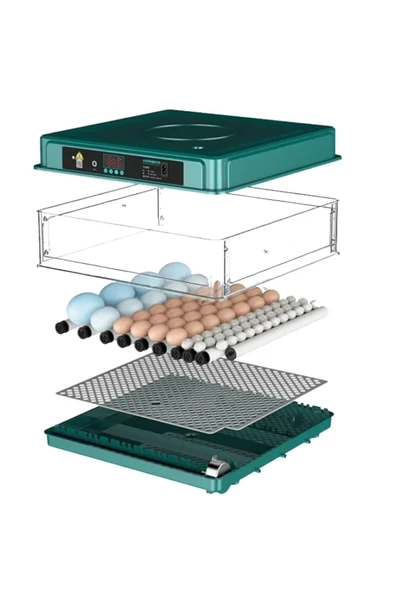 Profesyonel 130 Yumurtalık Tam Otomatik Kuluçka Makinesi Yedek Motorlu Tavuk Kaz Ördek Bıldırcın Güvercin Süs Kuşu İçin Tasarlanmış - Resim 2