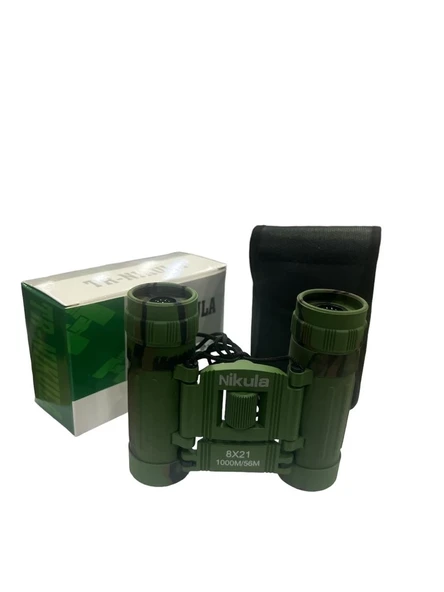 8x21  Dürbün Kamuflaj  Av Dürbünü 56m/1000m Kauçuk Kaplama - Resim 3