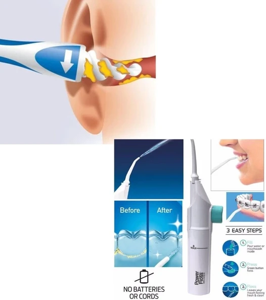 Kulak Temizleme Ve Power Floss Mekanik Diş Ve Ağız Temizleme Aleti Seti - Resim 2