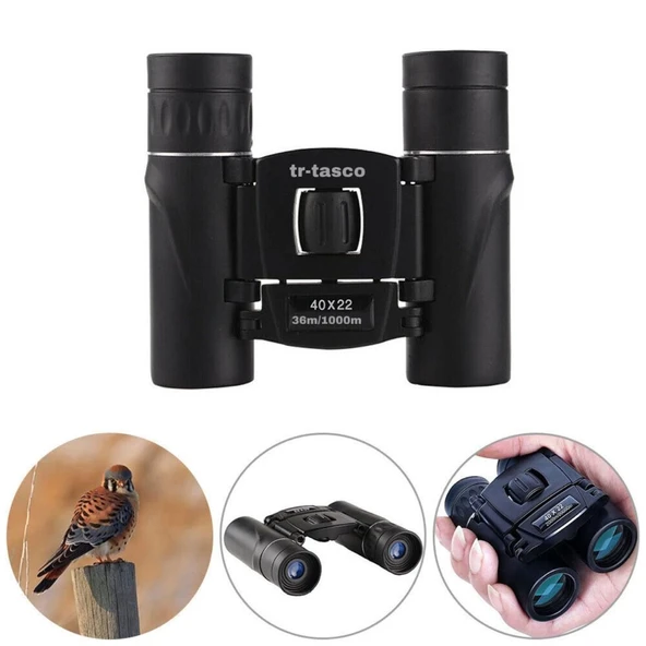 Tr-  40x22 Cepte Taşımalı Kauçuk Kaplamalı Mini Dürbün  1000m/36m ürün görseli 1