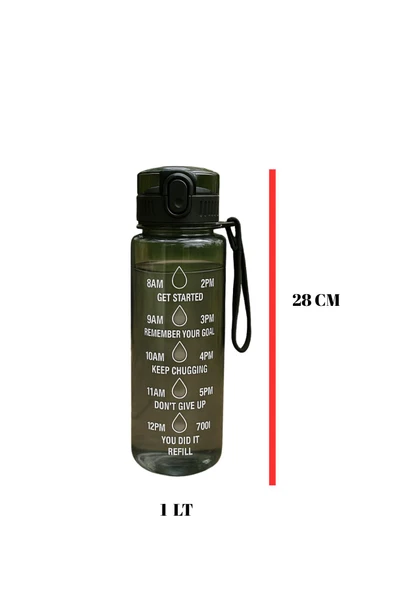 Suluk & Su Şişesi & Sporcu Matara Yeşil 1000 ml - 2