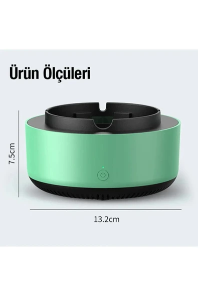 Dumanı İçine Çeken Kül Tablası Kokuyu Hapseden Küllük Akıllı Kül Tablası Kokusuz Küllük - Resim 4