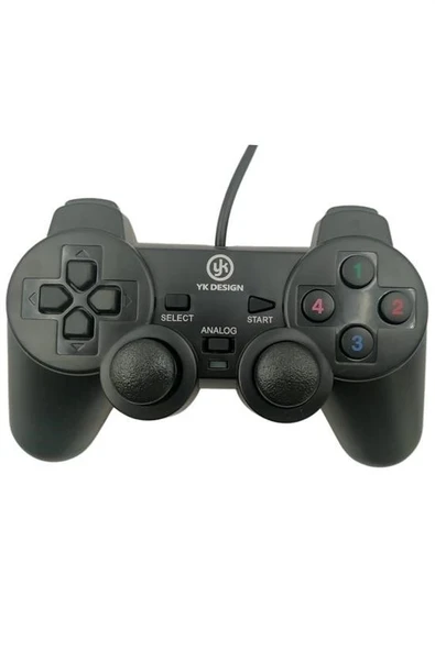 Çift Titreşimli Usb Kablolu Oyun Kolu Pc Uyumlu Vibration Gamepad - 6