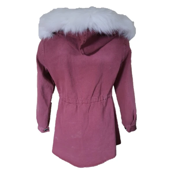 Sevilen 209 Kadın Kürklü Kot Kaban - 7