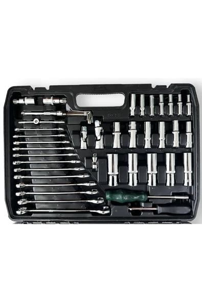 Tam Profesiyonel Germany 72 Diş Eğik Cırcır 216 Parça Lokma Takımı Oto Tamirci Tam Set 1/2-3/8-1/4 - 5