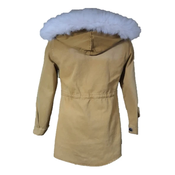 Sevilen 209 Kadın Kürklü Kot Kaban - 3