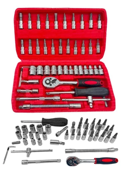 Cr-v Max 1/4 Cırcırlı 46 Parça Lokma Anahtar Takımı Bits Uç Seti Tam Set Germany ürün görseli 1